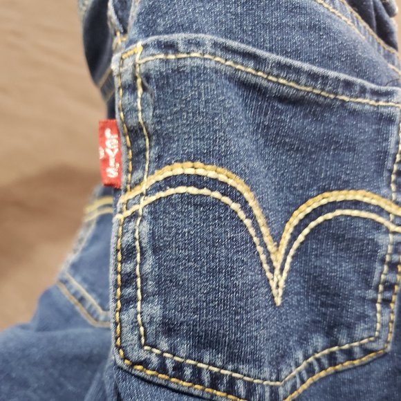 Levi's Jeggings Leggings Skinny Jean Style Comfy Stretch Elastane Kids Size 4T - Picture 7 of 7